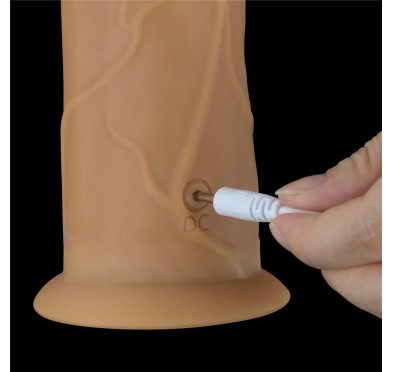 Silikonowy analny penis z przyssawką żylasty 23cm